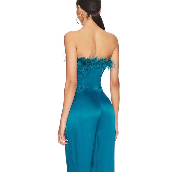 Revolve Lovers and friends Trish Jumpsuit in Deep Cyan - Picture 2 of 4